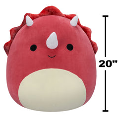 Squishmallows 20 Inch Plush Series 21 Tristan The Red Triceratops