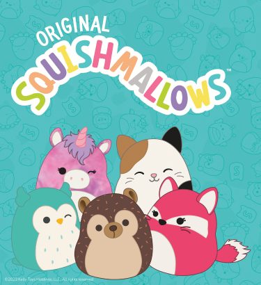 Squishmallows 14-Piece Set  Rainbow plush, Playset, Purple owl