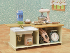 Sylvanian Families Kitchen Island Accessories Set