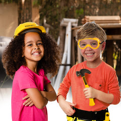 Stanley Jr. Helmet, Safety Goggles And Hammer