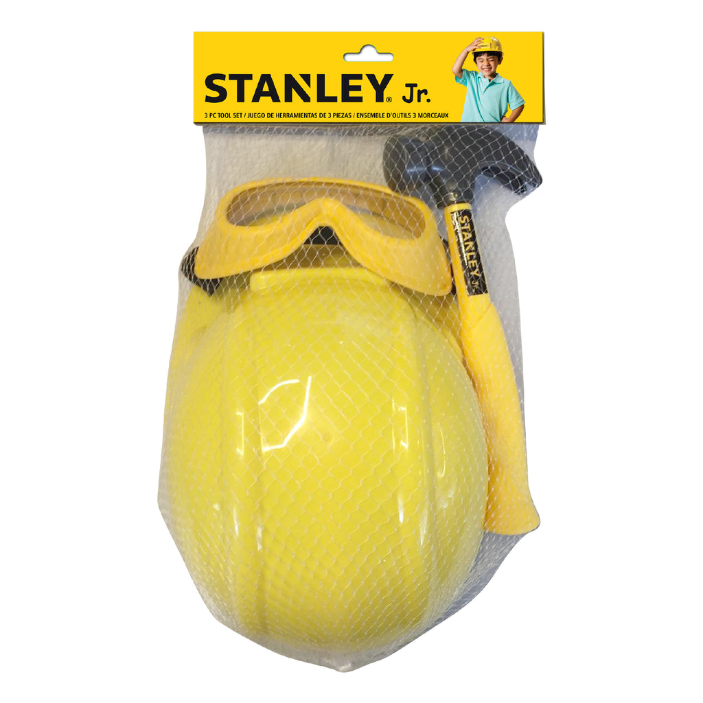 Stanley Jr. Helmet, Safety Goggles And Hammer