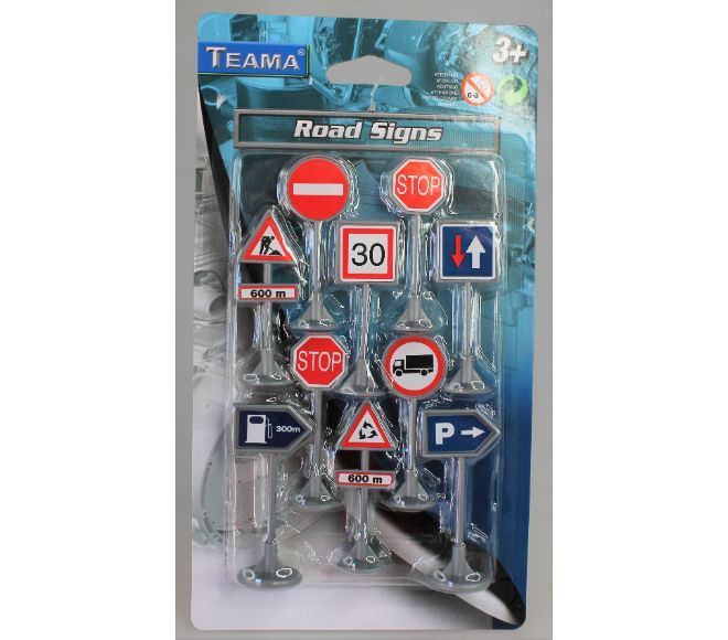 TEAMA 10 Piece Road Signs Set