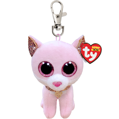 Ty Beanie Boo Clip - Fiona Pink Cat