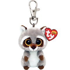 Ty Beanie Boo Clip - Oakie Gray Raccoon