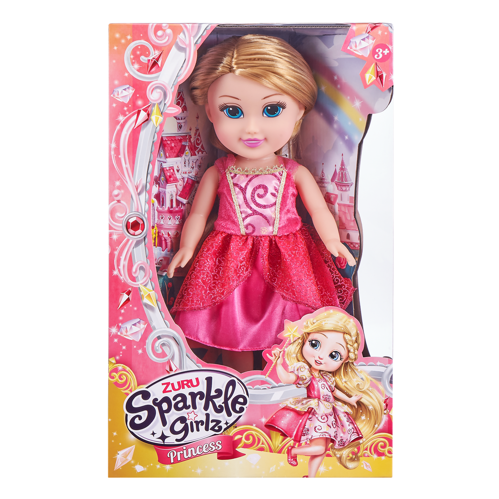 ZURU Sparkle Girlz Tots 13 Inch (33cm) Doll Princess Blonde Hair Pink Dress