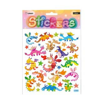 STICKER UPIKIT COLOURFUL DRAGONS