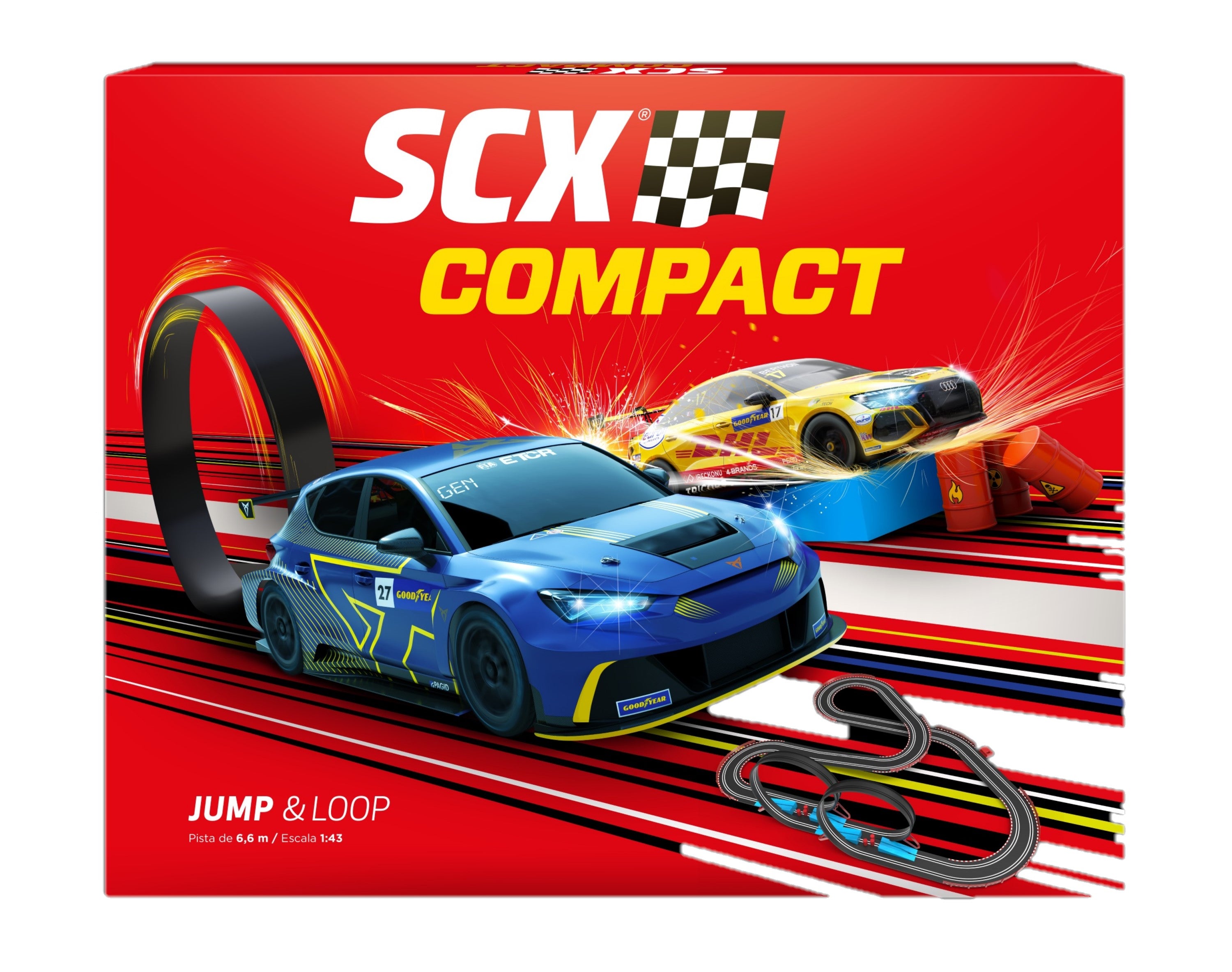 SCX Jump Loop Slot Car Set Toyworld NZ