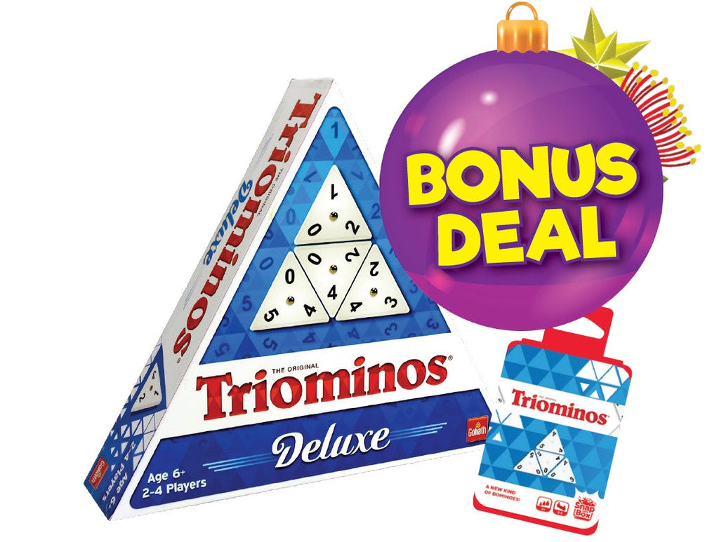 PRESSMAN TRI-OMINOS DELUXE & TRI-OMINOS SNAP BOX GAME COMBO