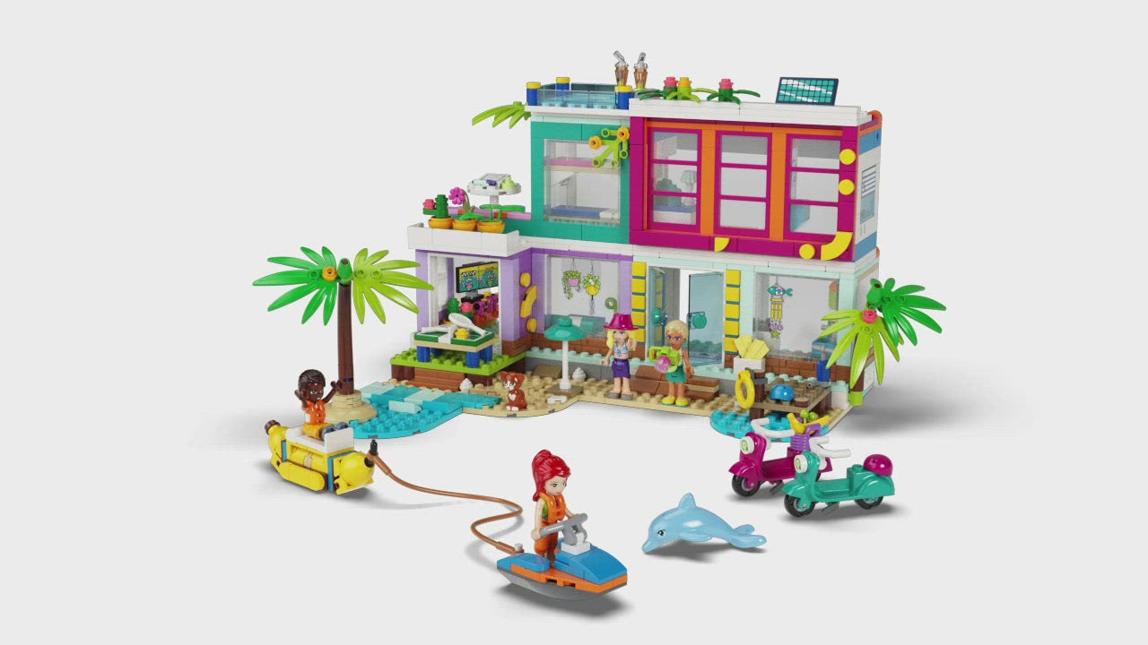  LEGO Friends Vacation Beach House 41709 Building Kit; Gift for  Kids Aged 7+; Includes a Mia Mini-Doll, Plus 3 More Characters and 2 Animal  Figures to Spark Hours of Imaginative Role